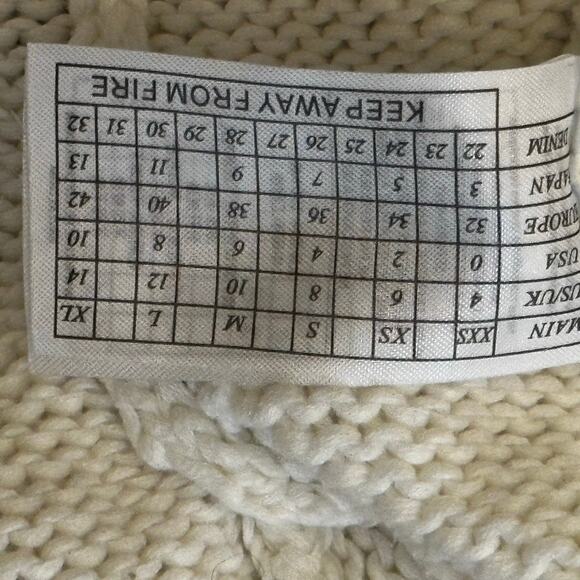 One Teaspoon Luxe Distressed Ivory Knit Cowl Neck Sweater Women’s Small - Picture 4 of 6